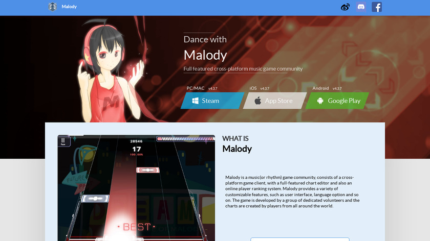 Malody Landing Page