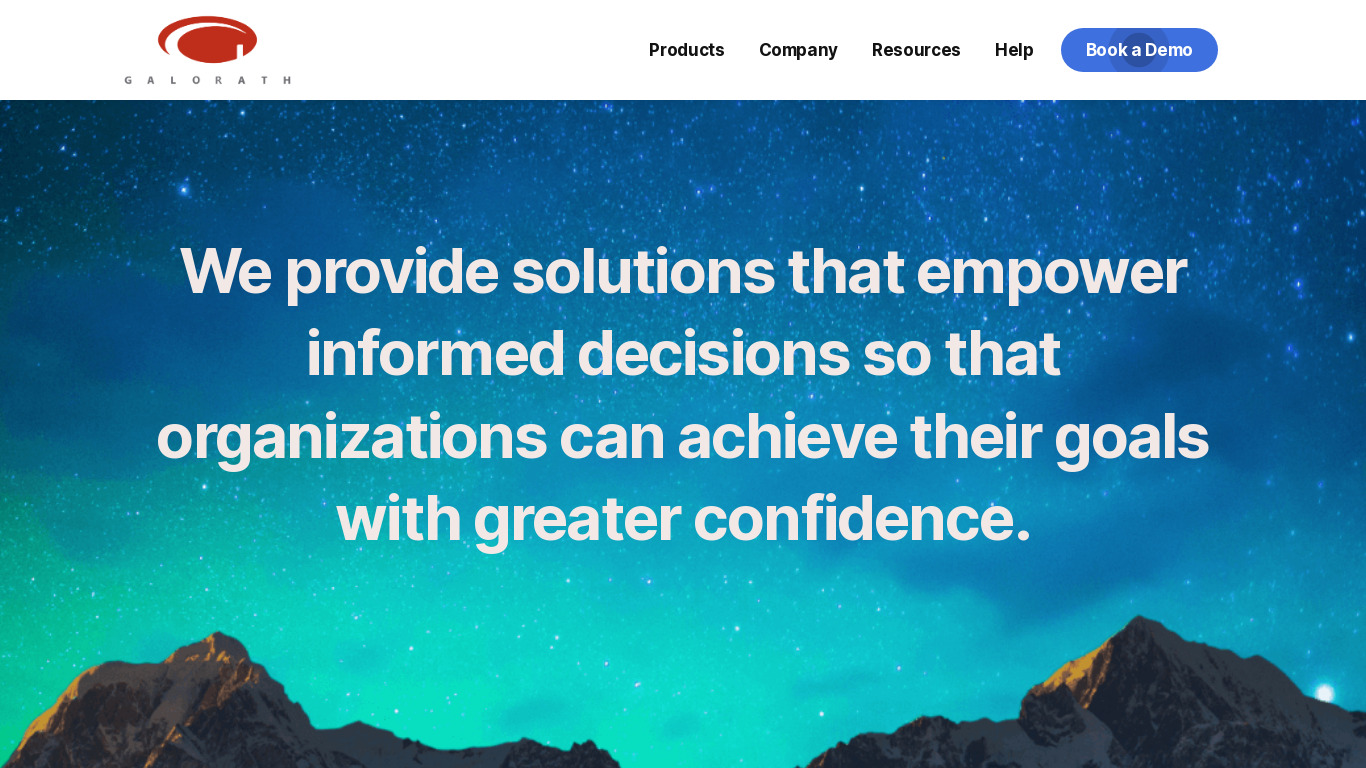 SEER by Galorath Landing page