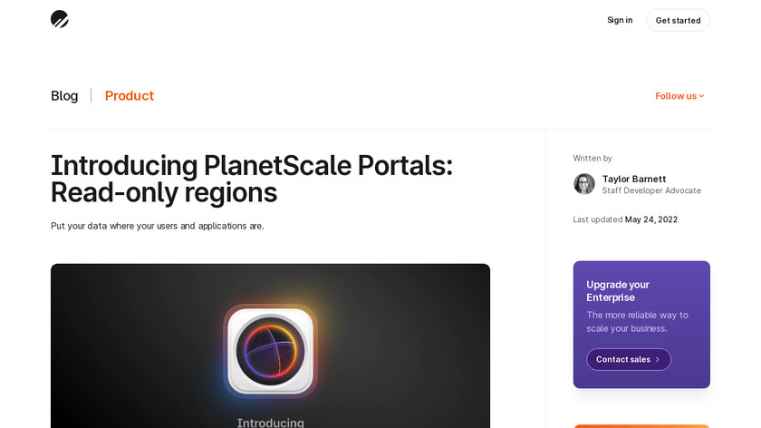 PlanetScale Portals Landing Page