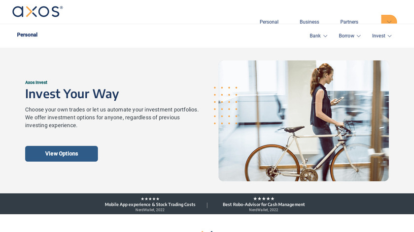 Axos Invest Landing Page