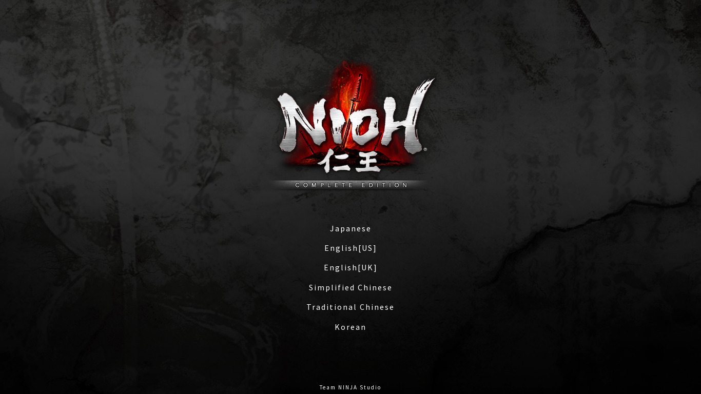 Nioh Landing page