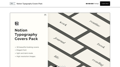 Notion Typography Covers Pack image