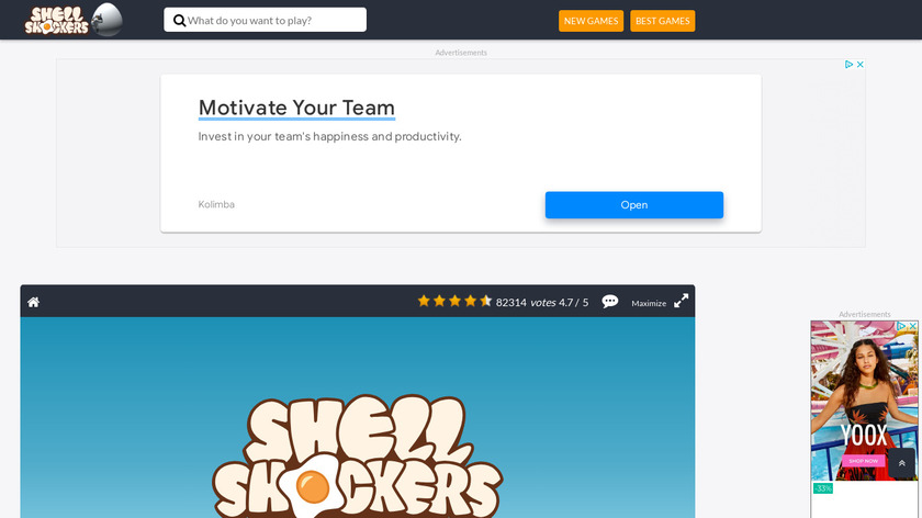 Shell-Shockers.co Landing Page