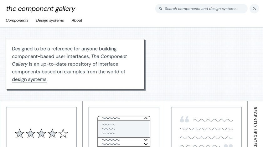The Component Gallery Landing Page