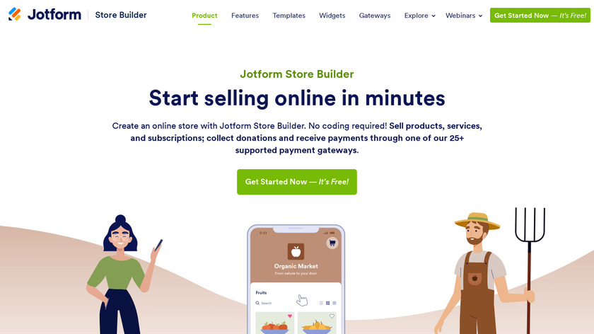 Jotform Store Builder Landing Page