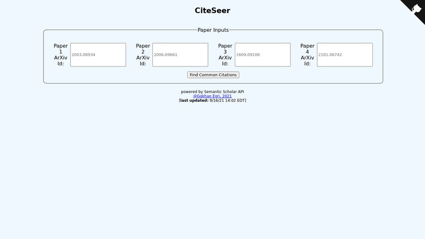 CiteSeer Landing Page