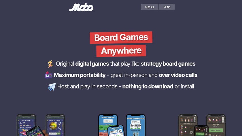 Mobo Games Landing Page