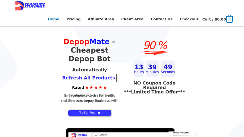 DepopMate Landing Page