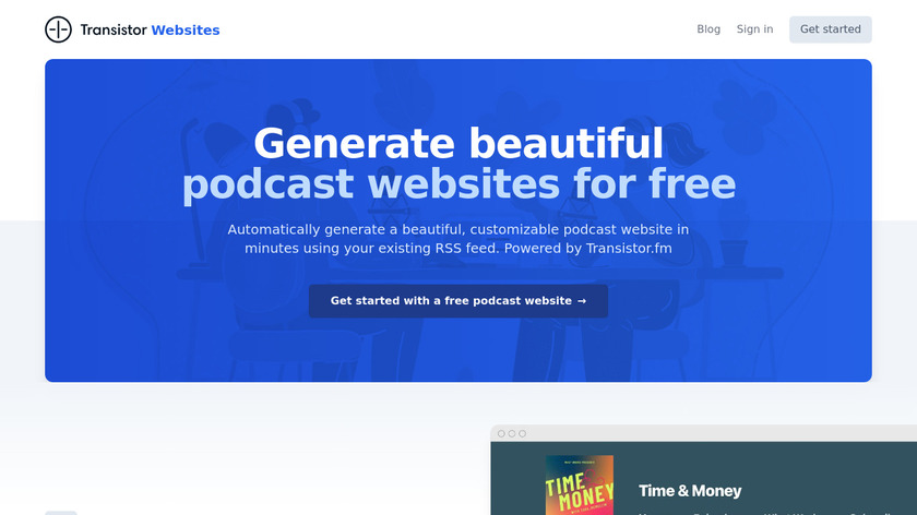 Free Podcast Website Builder Landing Page