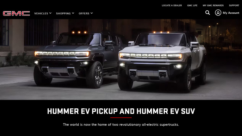 Hummer EV Landing Page
