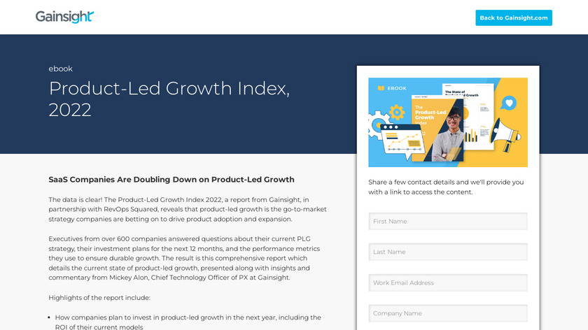 Product-Led Growth Index 2022 Landing Page