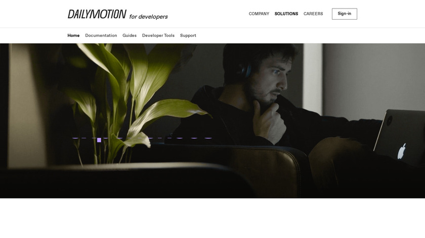 Dailymotion API Landing Page