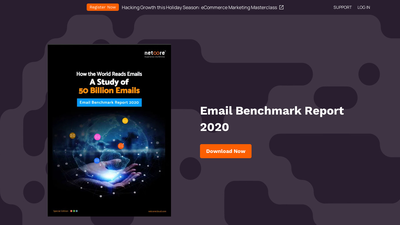 Email Benchmark Report 2020 Landing page