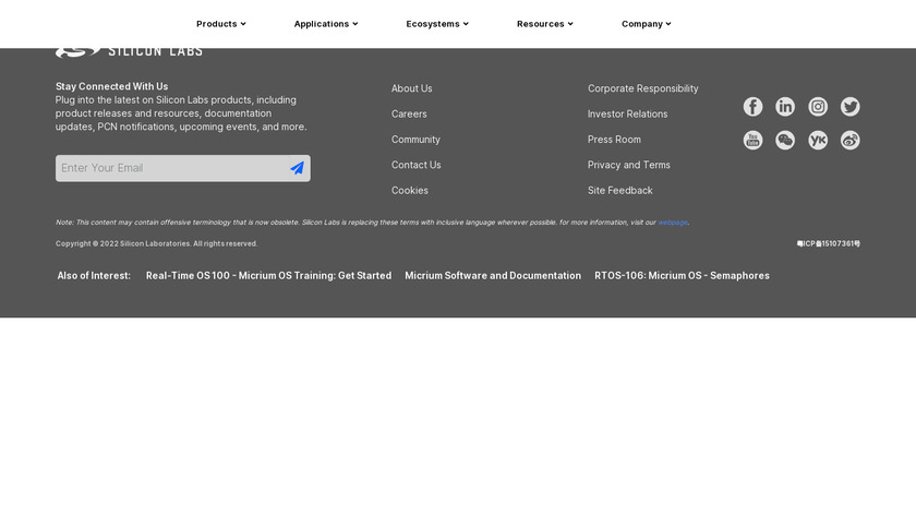Micrium OS Landing Page