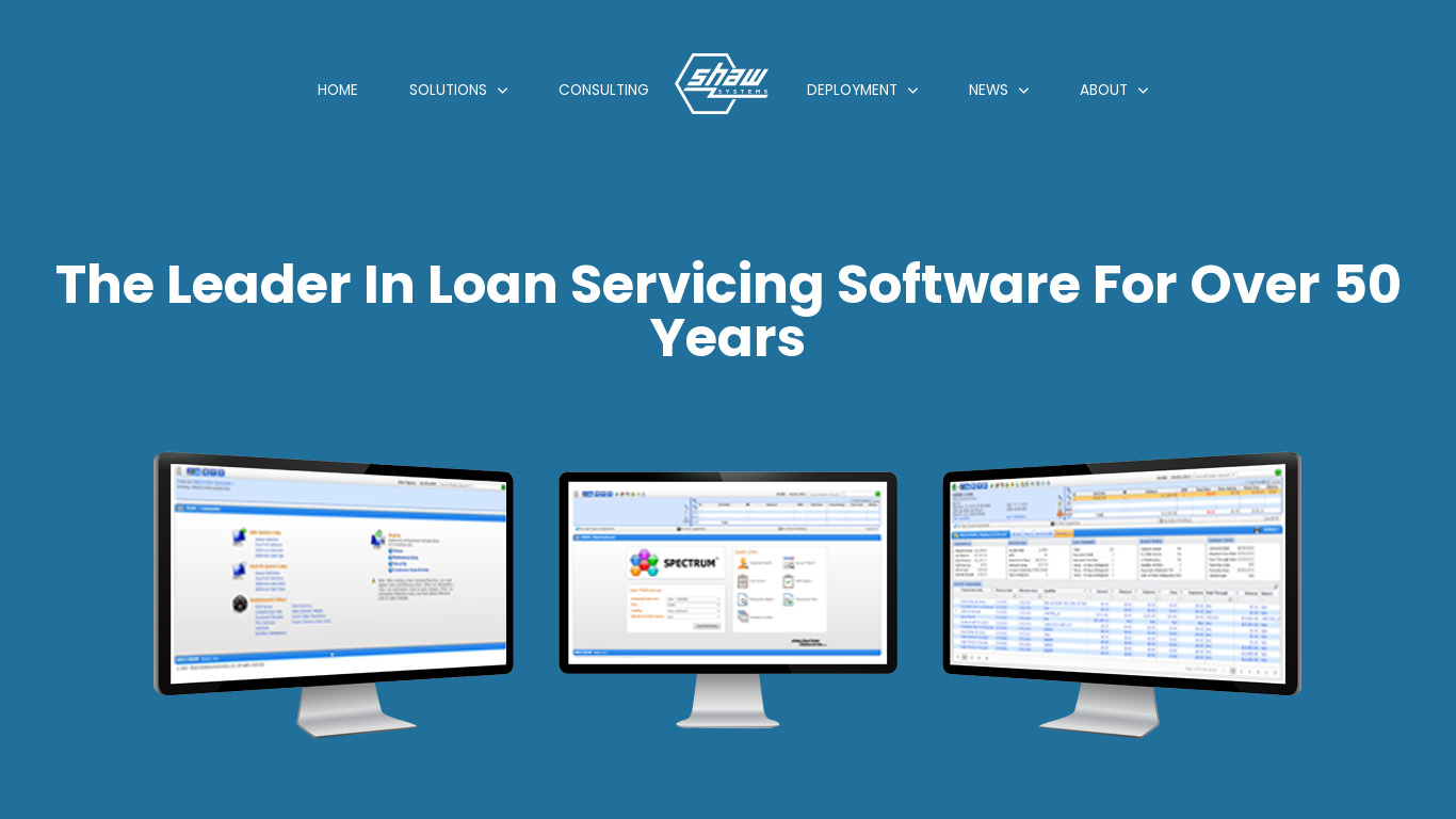 Shaw Systems Landing page