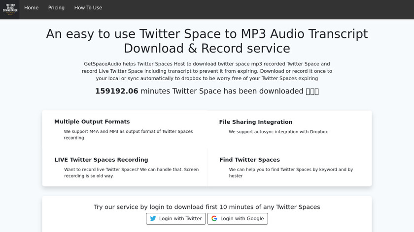 GetSpaceAudio Landing Page