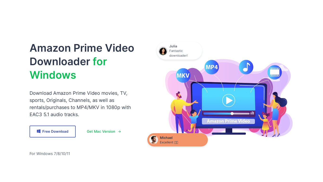 Pazu Amazon Prime Video Downloader Landing page