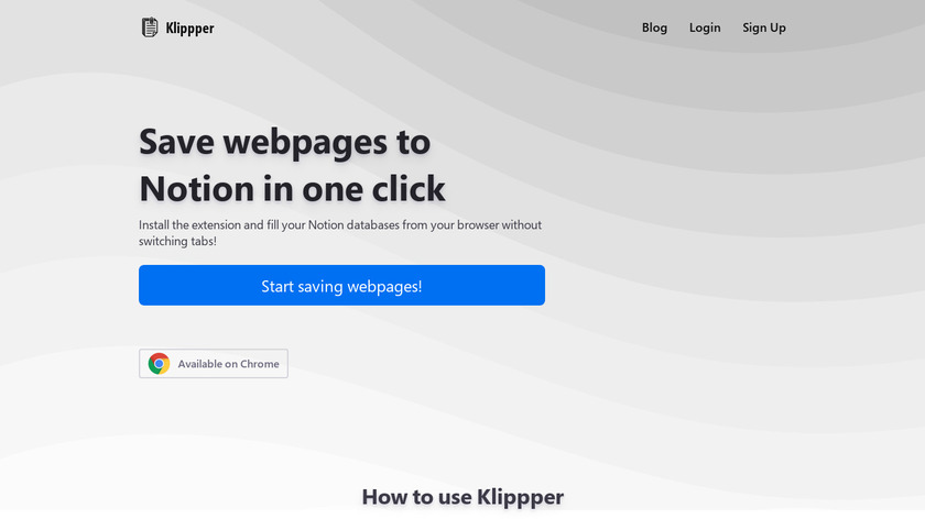 Klippper Landing Page