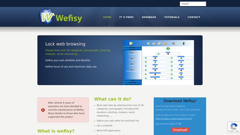 Wefisy Landing Page