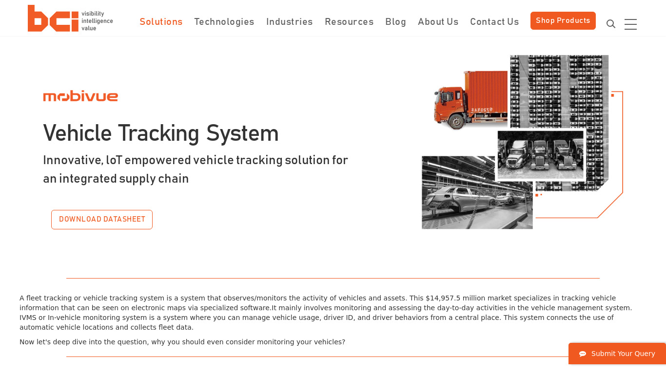 BarcodeIndia Vehicle Tracking System Landing page