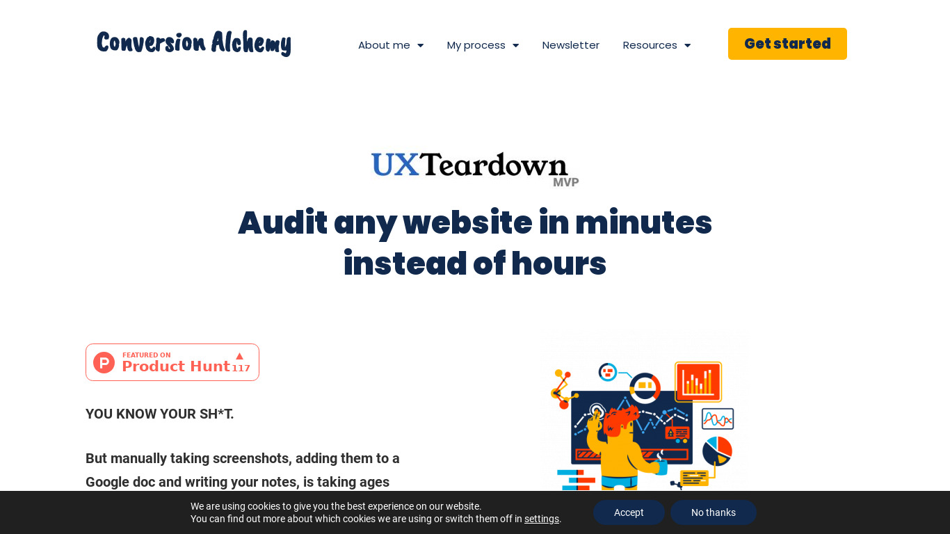 UX Teardown Landing page