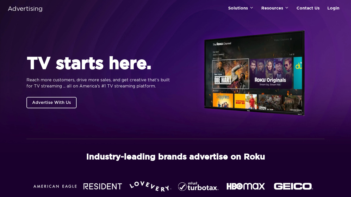 Roku OneView Landing page