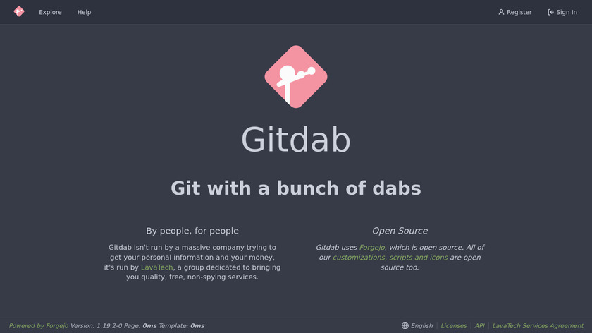 Gitdab Landing Page