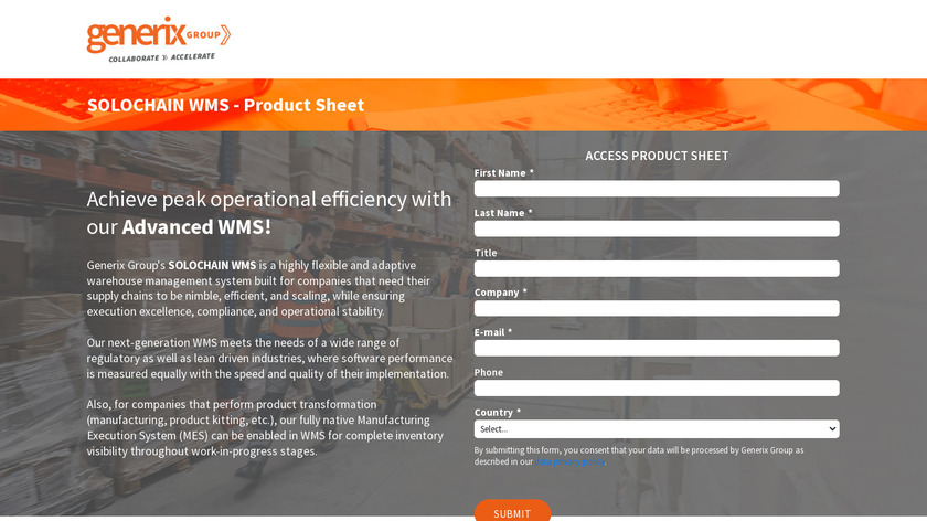 SOLOCHAIN WMS Landing Page