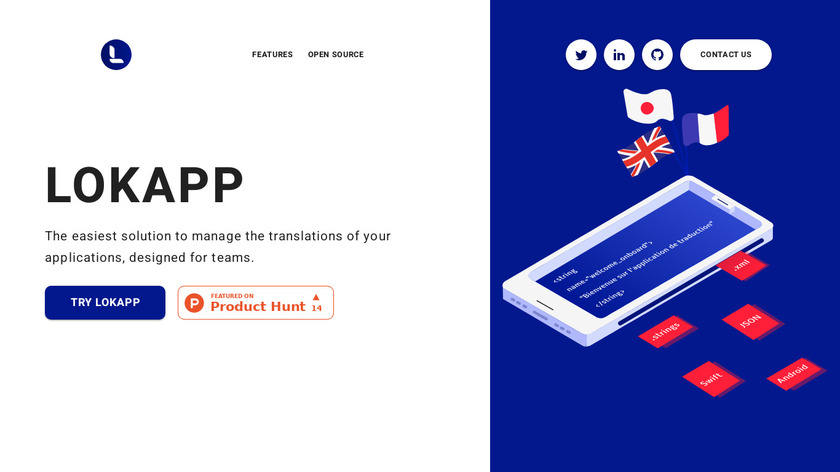 Lokapp Landing Page