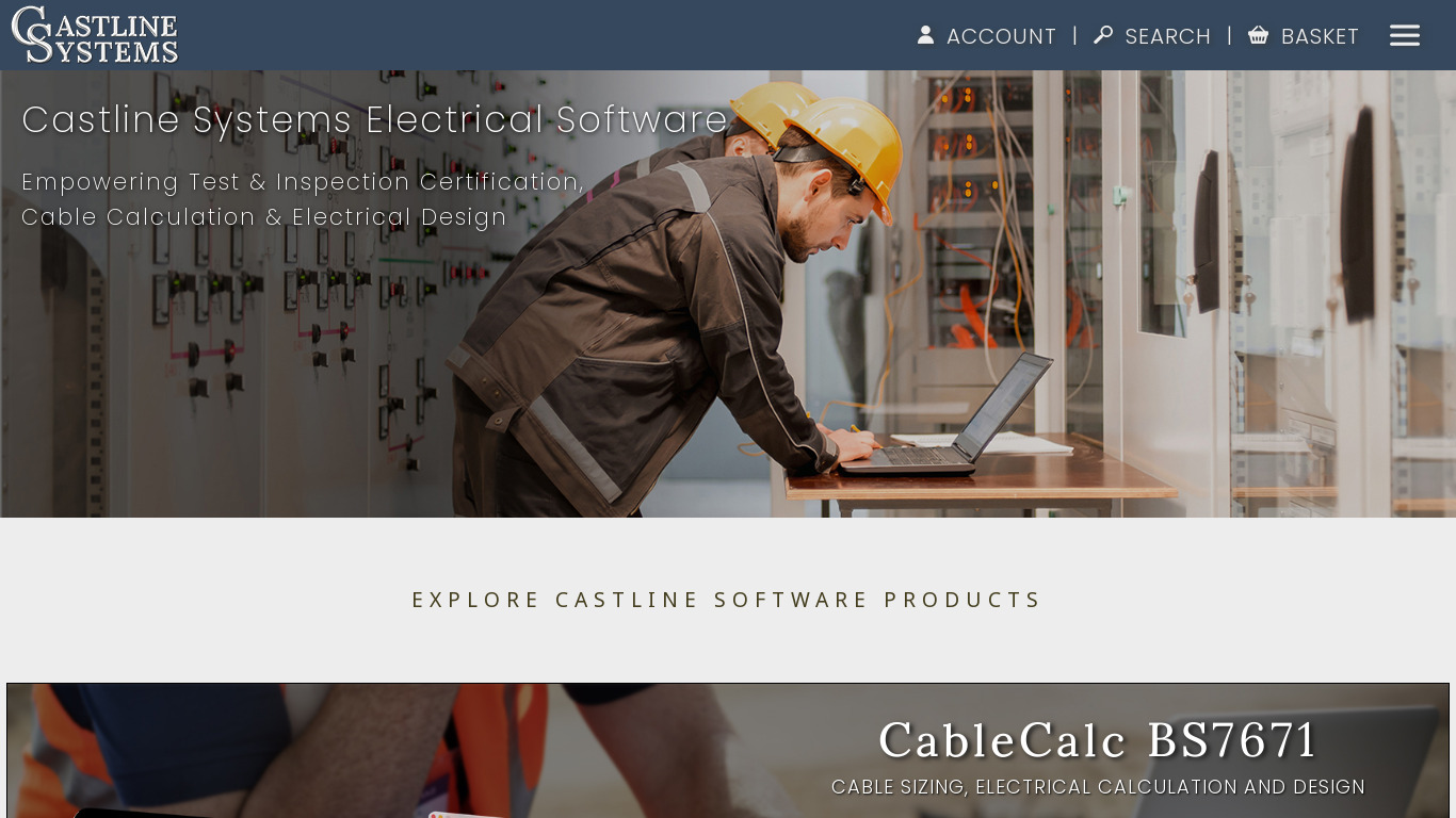 Castline Systems Landing page
