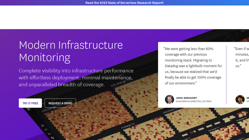 Datadog Infrastructure Landing Page