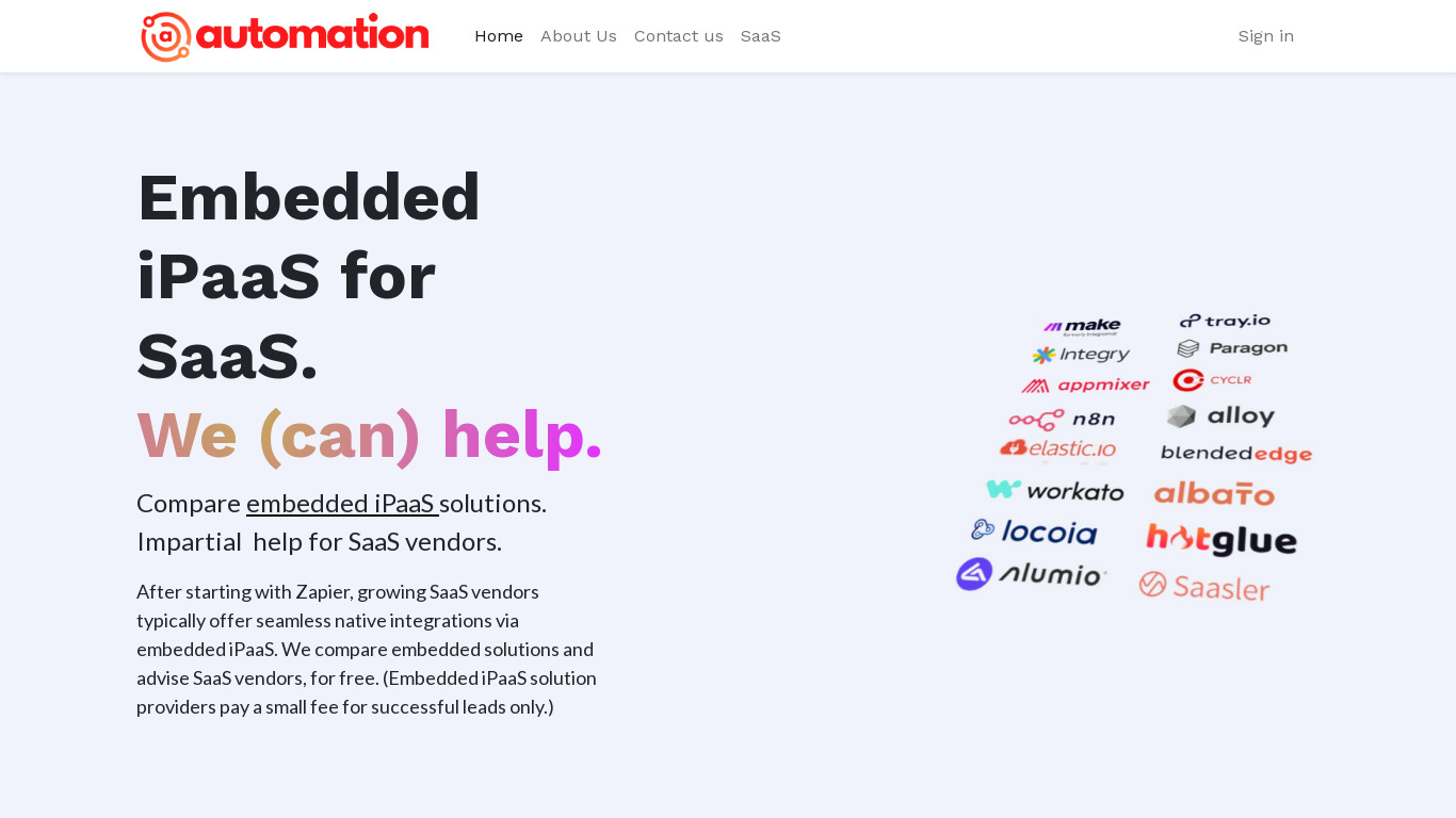 automation.re Landing page