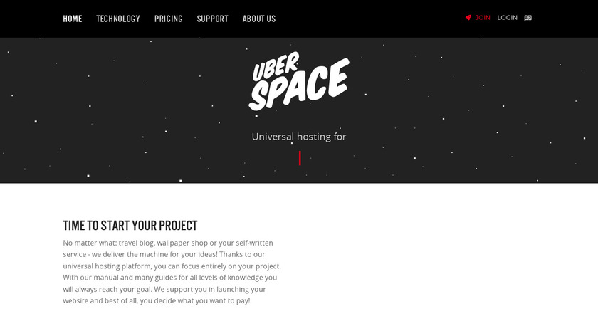 UberSpace Landing Page