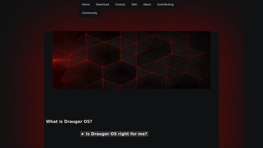 Drauger OS Landing Page