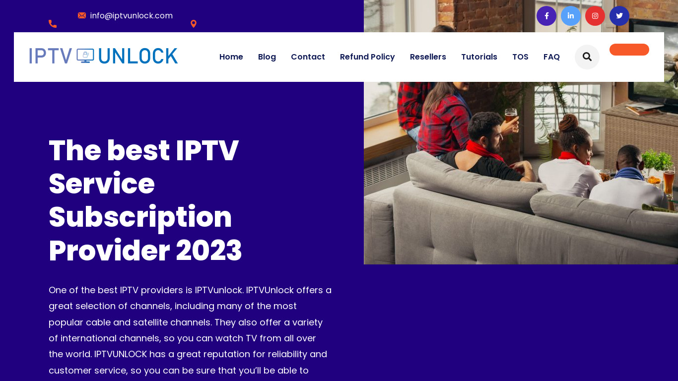 IPTV Unlock Landing page