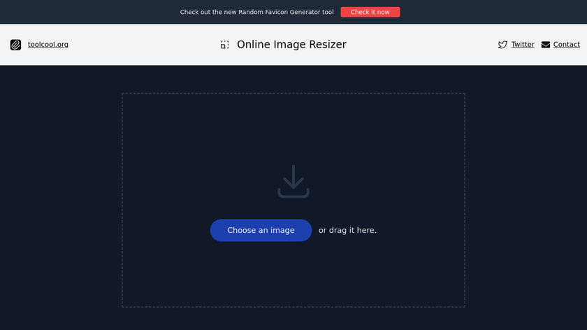 Online Image Resizer Landing Page