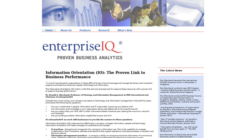 EnterpriseIQ Landing Page