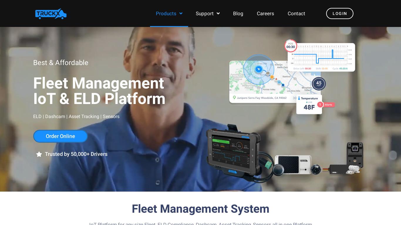 TruckX Landing page