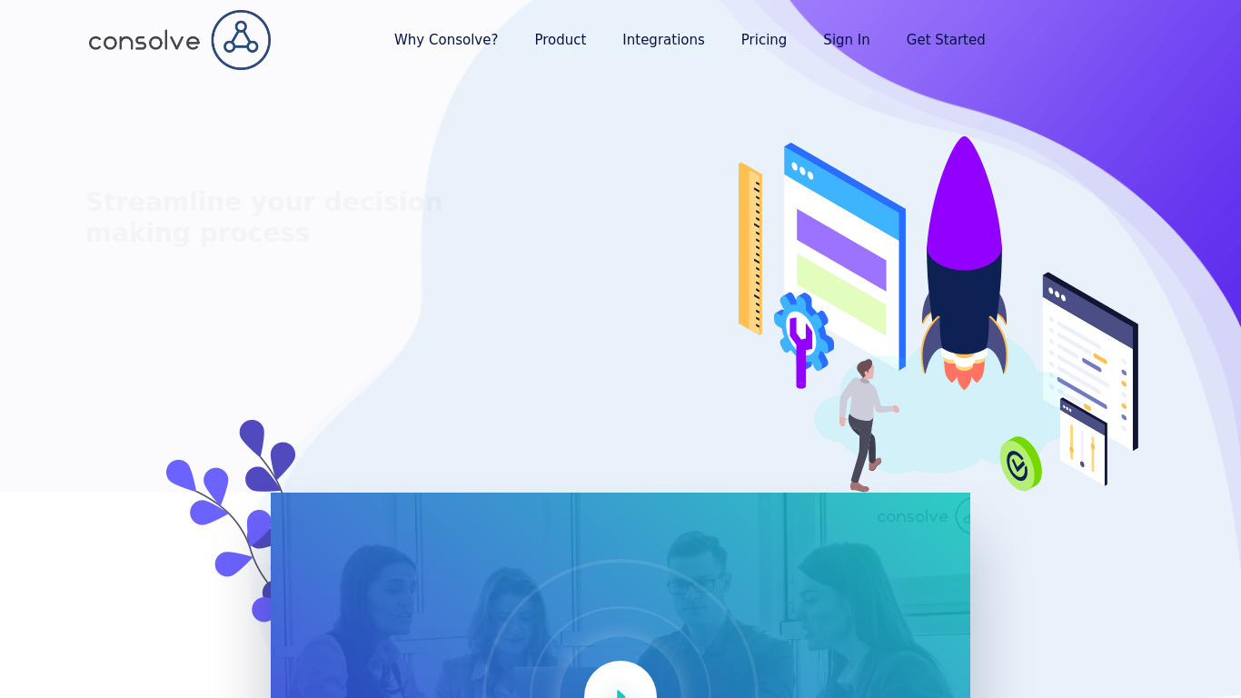 Consolve Landing page