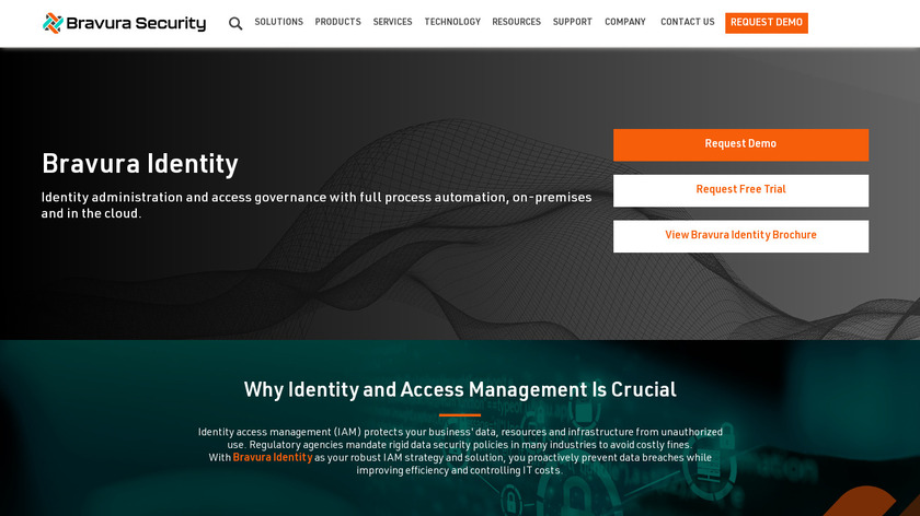 Hitachi ID Bravura Landing Page
