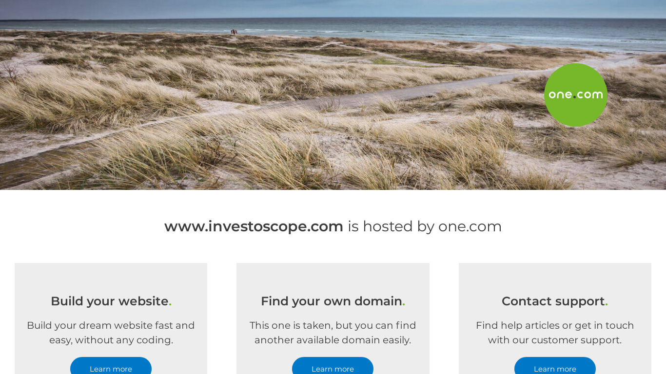 Investoscope Landing page
