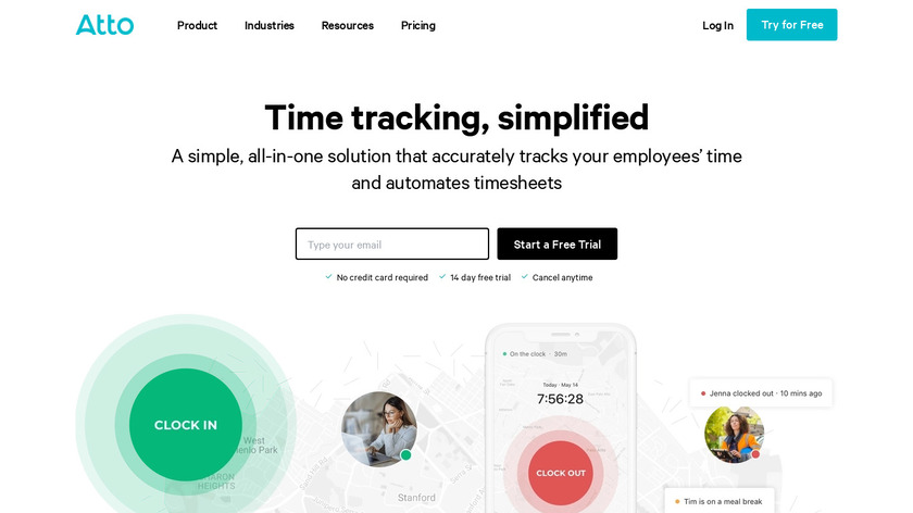 Atto Time Landing Page