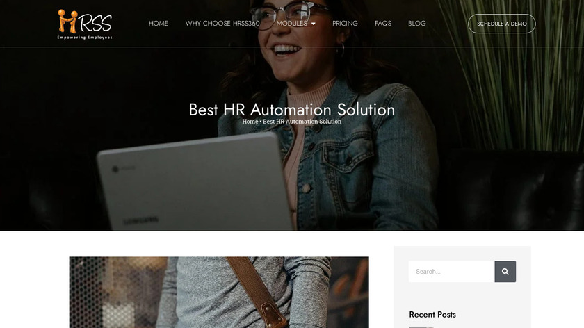HRMS Software Solutions Landing Page