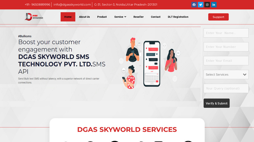 DGAS SKYWORLD Landing Page