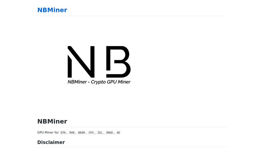 NBMiner Landing Page