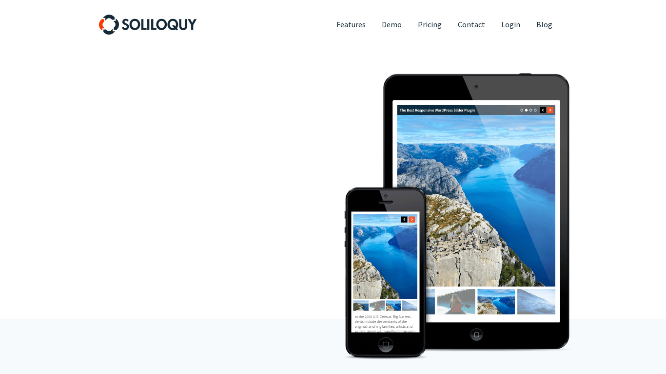 Soliloquy Landing page