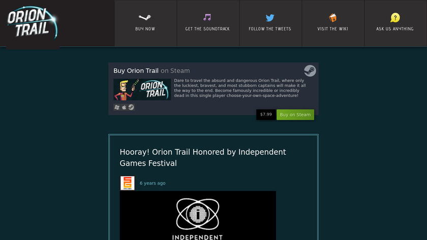 Orion Trail Landing Page