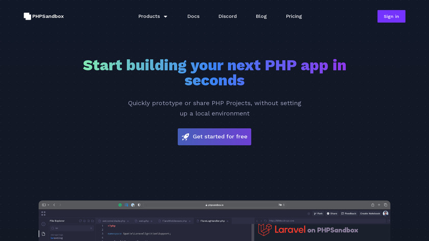PHP Sandbox Landing Page