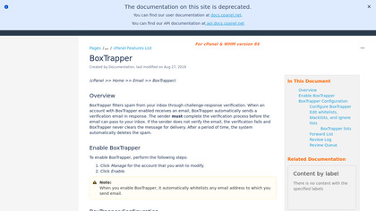 BoxTrapper (cPanel Tool) image