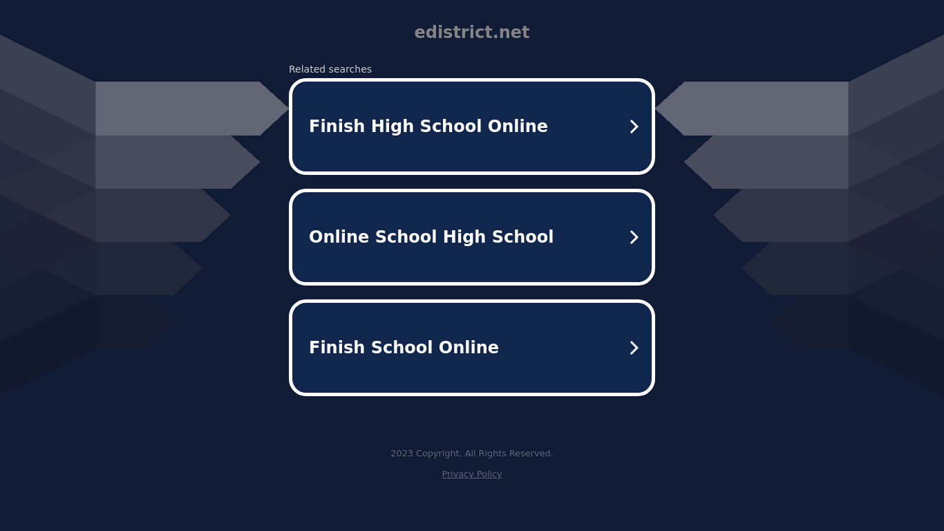 eDistrict Unified for K-12 Landing page